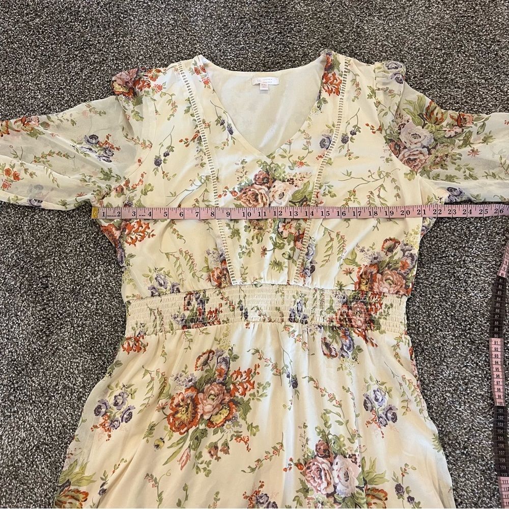 LC Lauren Conrad Floral Long Sleeve Dress XXL - Picture 12 of 13